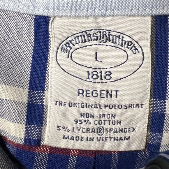 Brooks Brothers Regent Plaid Button Up Preppy Long Sleeve Mens Shirt - Picture 5 of 5